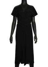 Load image into Gallery viewer, Jil Sander by Jil Sander Black Midi Drapee Dress
