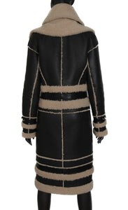 Rodarte Fall 2012 RTW Lambskin Leather & Shearling Coat