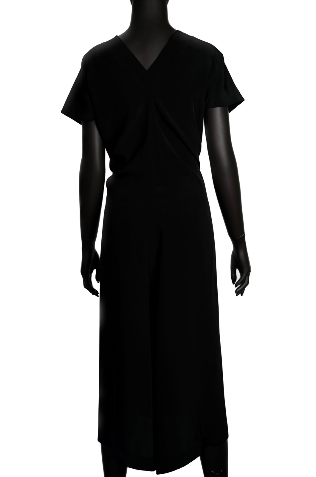 Jil Sander by Jil Sander Black Midi Drapee Dress